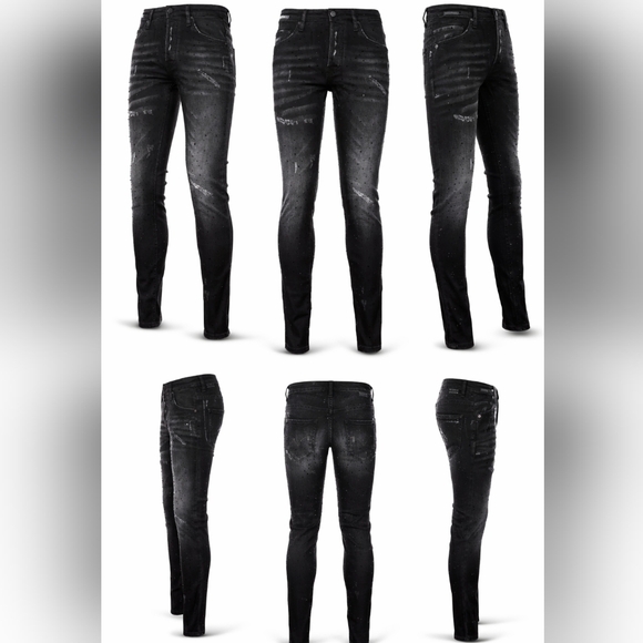 7th HVN Other - NWT 7TH HVN Crystal Stargaze Jet Jeans Black Denim 34 Skinny Embellished Slim